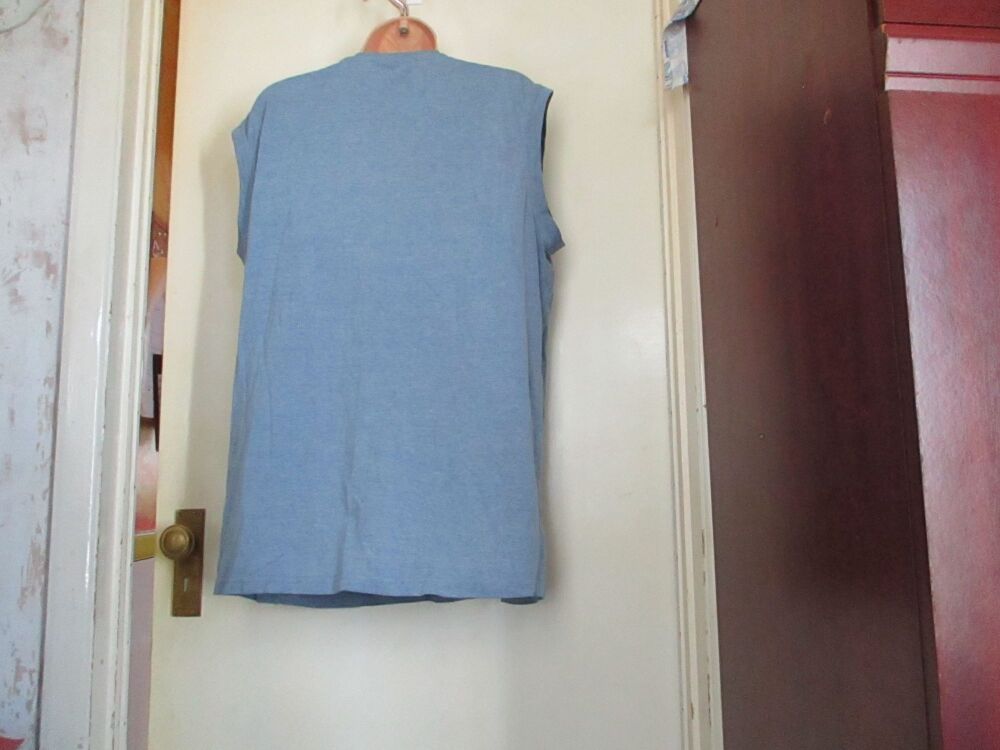 Casual Club - Light Blueish Grey Sleeveless Vest T-Shirt - Size XL - Image 6