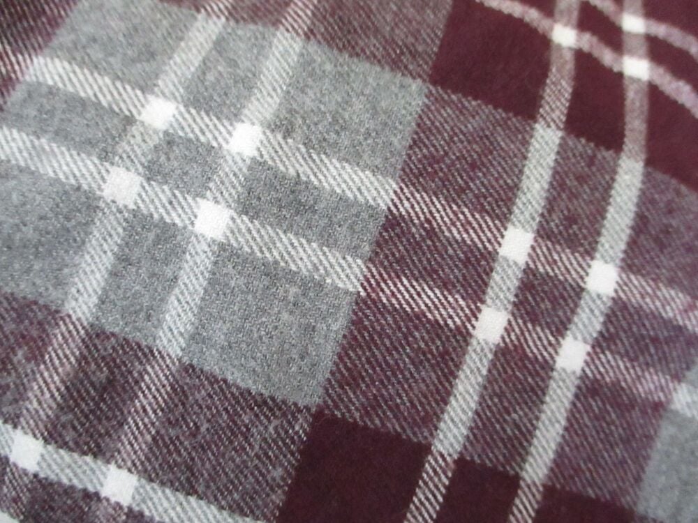 Florence & Fred Dark Berry & Grey Striped Size Large Long Sleeve Shirt - Image 6