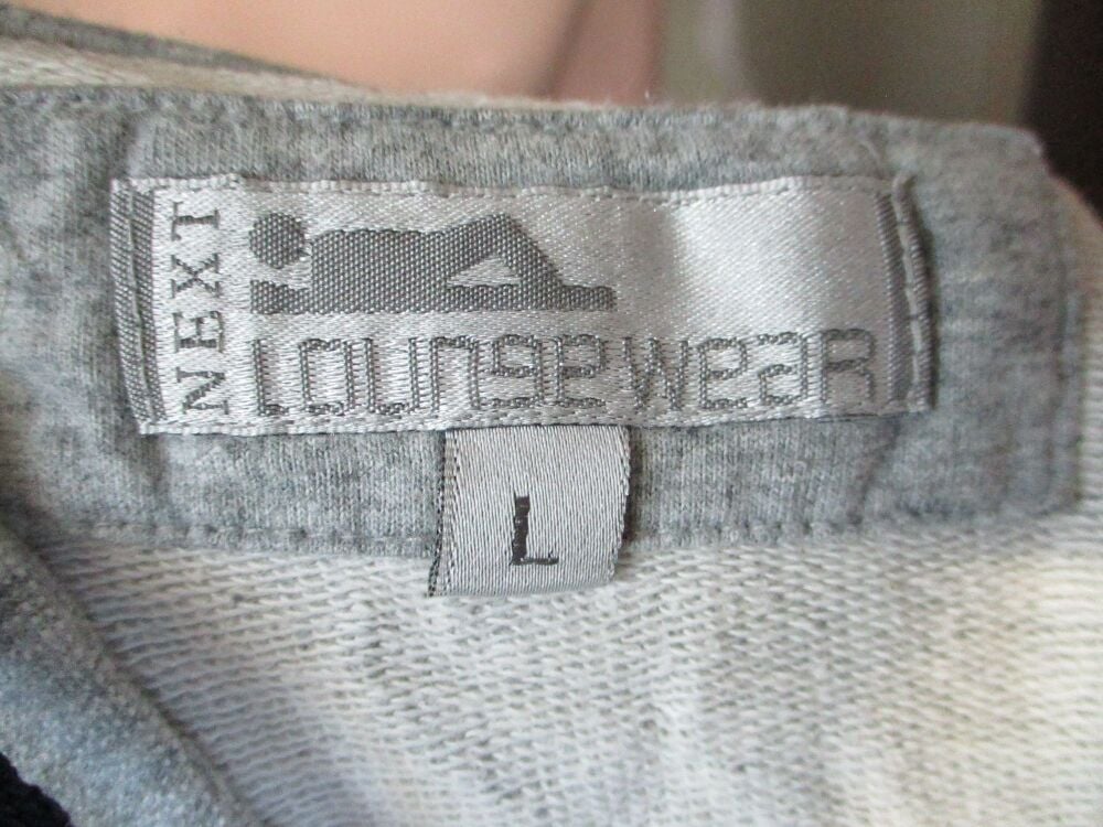 Next Loungewear Size Large Grey Hoodie - torn neck front and stained - Image 10