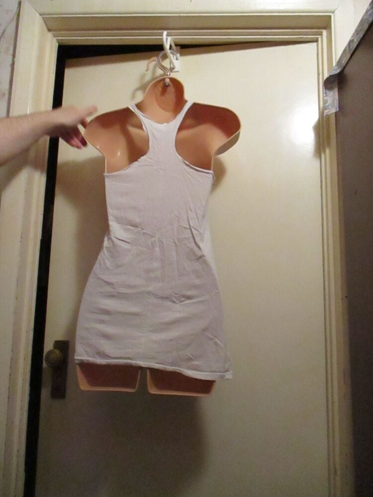 White USA Atmosphere Straggly Vest Top Size 8 - Image 2