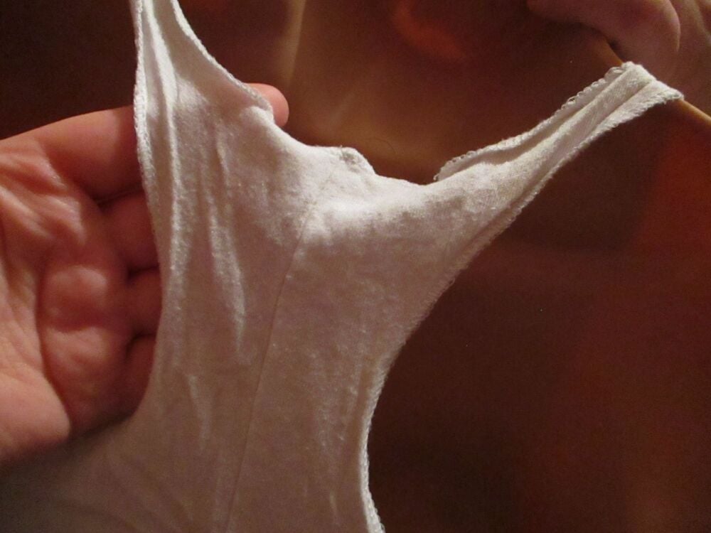 White USA Atmosphere Straggly Vest Top Size 8 - Image 4