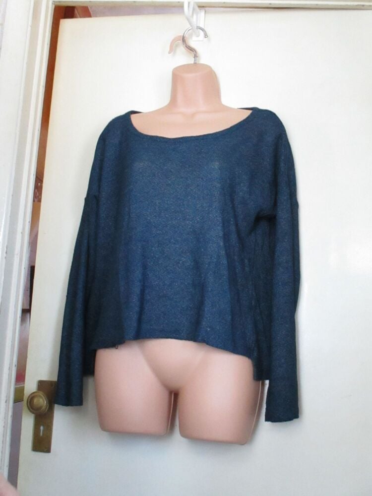 Atmosphere Size 14 Blue Mottled Knitted Jumper Top