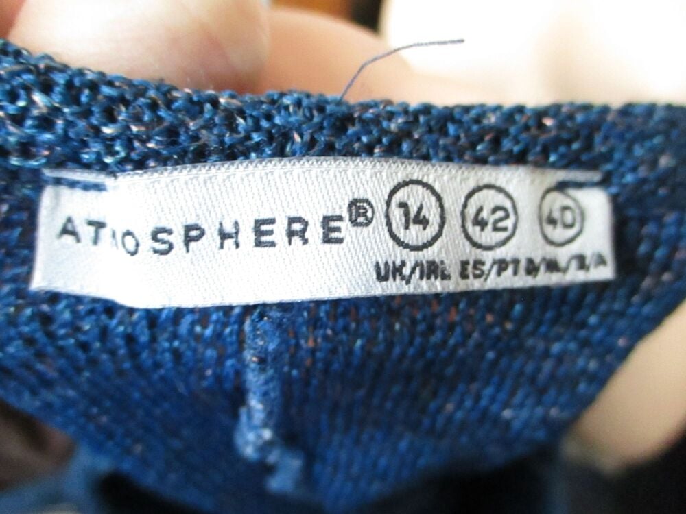 Atmosphere Size 14 Blue Mottled Knitted Jumper Top - Image 12