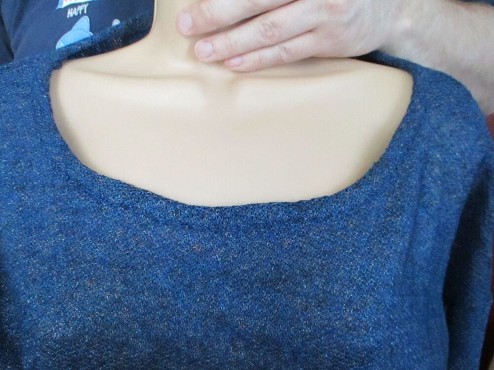 Atmosphere Size 14 Blue Mottled Knitted Jumper Top - Image 5