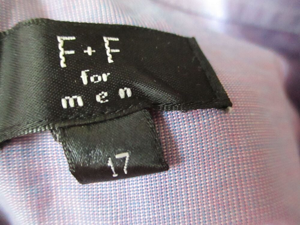 Florence & Fred Size 17" Collar - Blue Pink Short Sleeve Shirt - Image 7