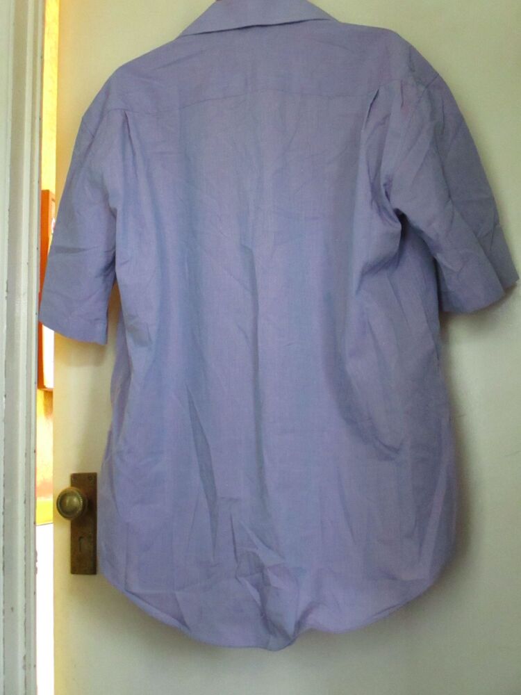 Florence & Fred Size 17" Collar - Blue Pink Short Sleeve Shirt - Image 5