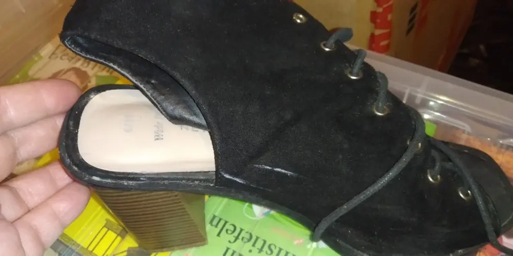 New Look Size 6 Peep Toe Ankle Heels Lace Up - Image 3
