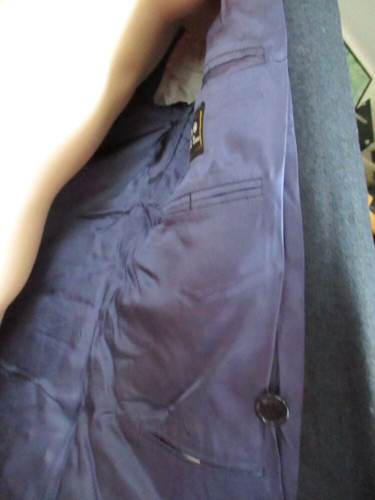 The Suit Company - Blue Jacket Size 40S with coloured pinstripes - Image 7