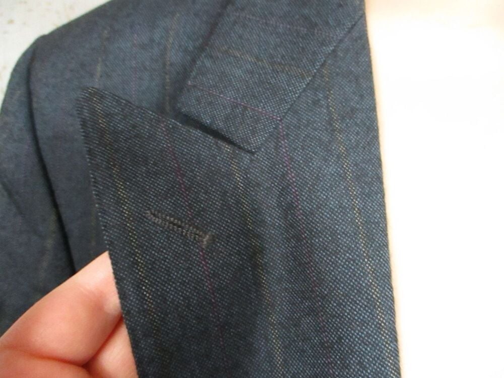 The Suit Company - Blue Jacket Size 40S with coloured pinstripes - Image 5