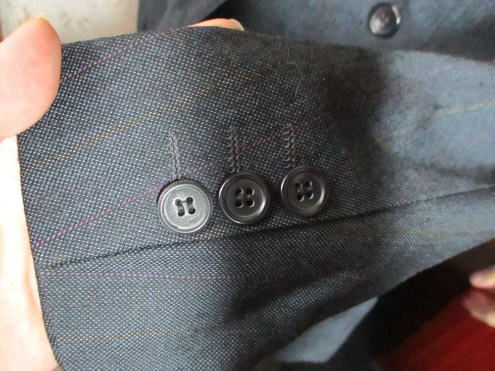 The Suit Company - Blue Jacket Size 40S with coloured pinstripes - Image 3