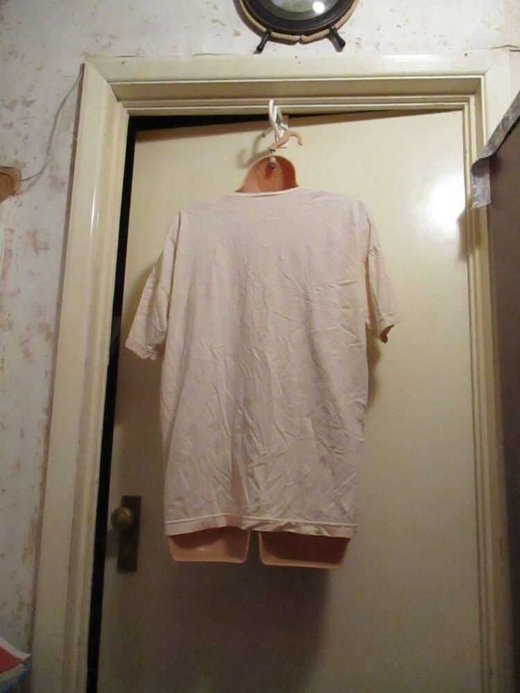 Honey - One Size Fits All - Peach T-shirt with Embroidered Floral Design - Image 8