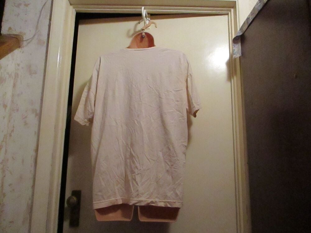 Honey - One Size Fits All - Peach T-shirt with Embroidered Floral Design - Image 7