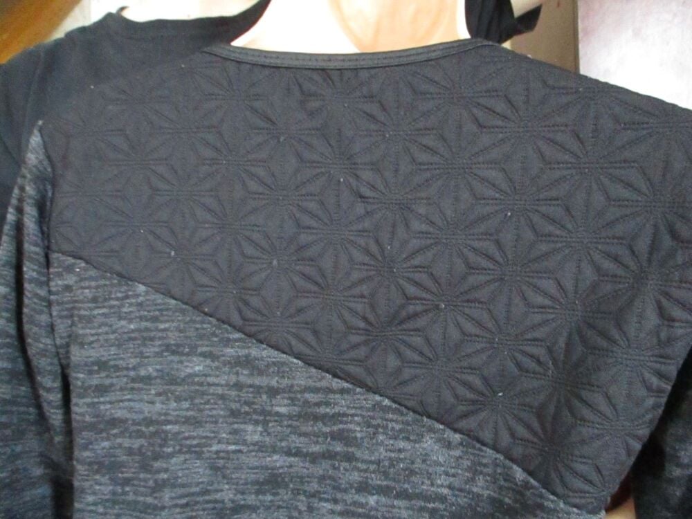 Unknown Brand Grey Long Sleeve Top with Eyelet Detail - Size 8 - Image 3