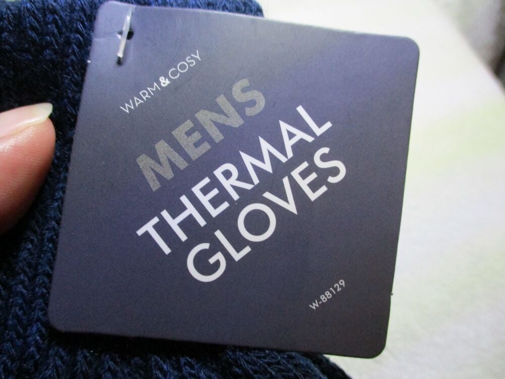 Blue Mens Thermal Gloves - Image 3