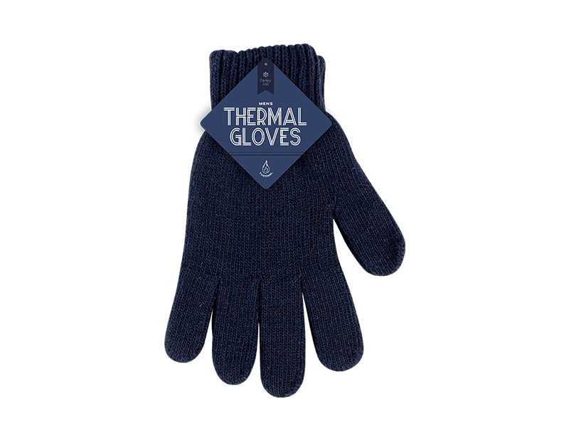 Blue Mens Thermal Gloves - Image 2