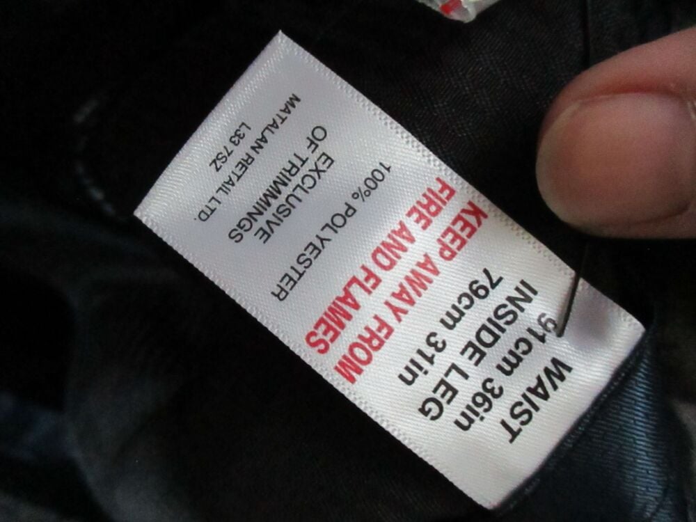 Taylor & Wright (Matalan) Regular Fit Size 36"/ Large Black Trousers - Image 11