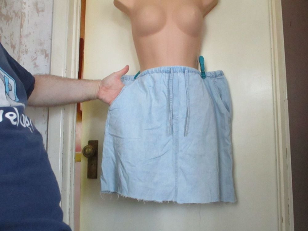 BHS Pale Denim Short Skirt - Has been cut down(badly) and in need of TLC - Image 10