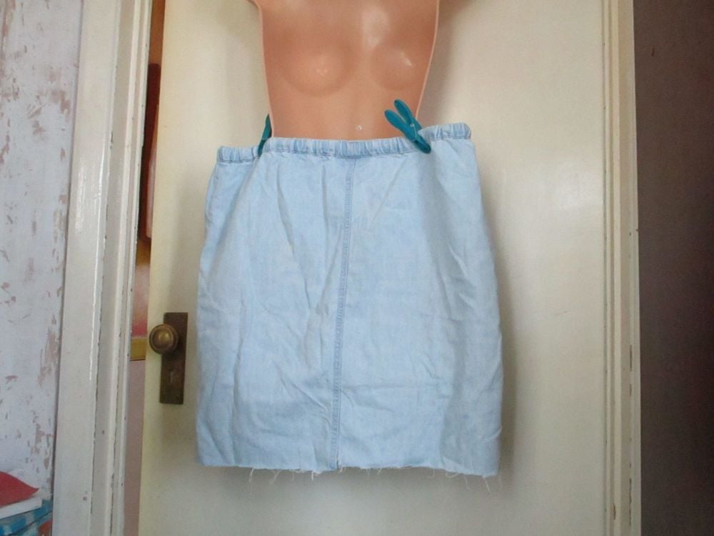 BHS Pale Denim Short Skirt - Has been cut down(badly) and in need of TLC - Image 8