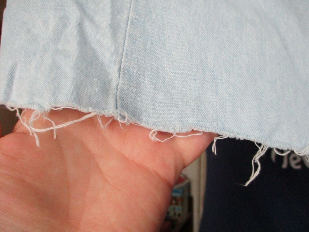 BHS Pale Denim Short Skirt - Has been cut down(badly) and in need of TLC - Image 4