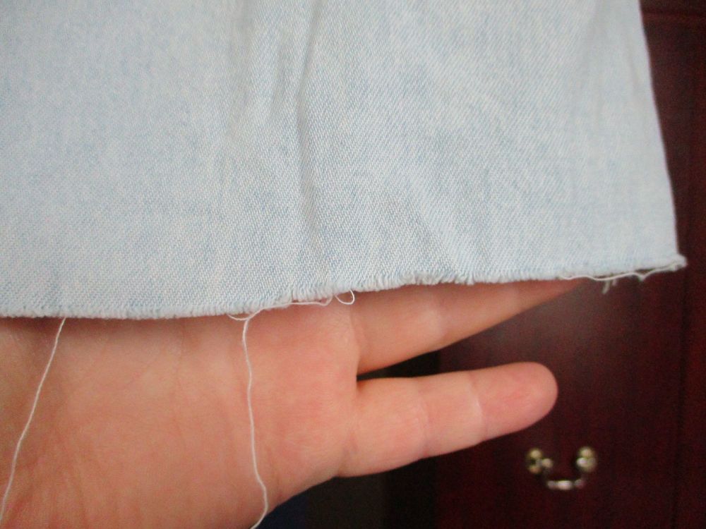 BHS Pale Denim Short Skirt - Has been cut down(badly) and in need of TLC - Image 2