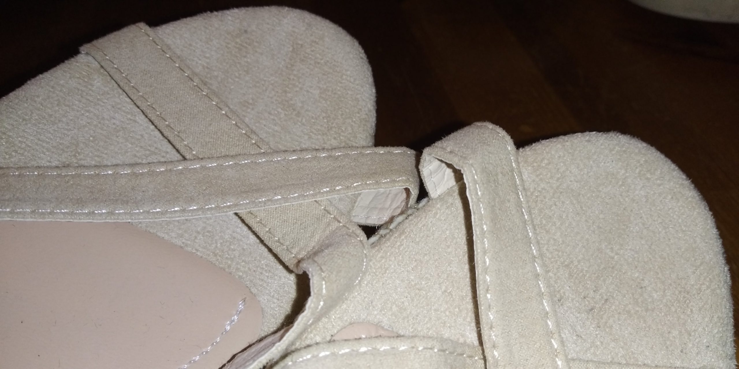 Unbranded Beige Cream Woven Style Strappy Sandals Wedge Heels with Diamante detail Shoes Size 41 - Image 11