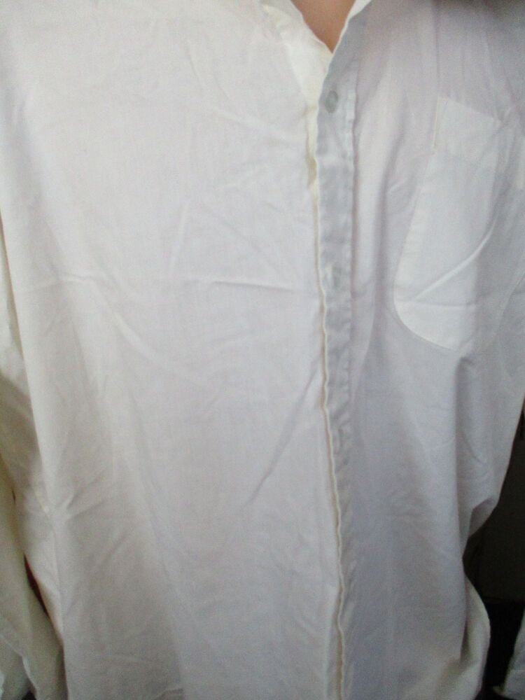Act One - Cream Long Sleeved Shirt - Size 17.5" Collar - Stained - Image 4