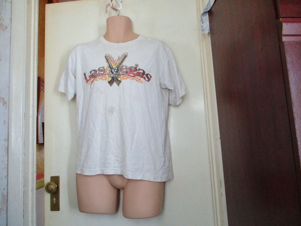 Delta - Las Vegas - Magnum Weight T-Shirt - Size XL - Yellowed & Stains - Image 9