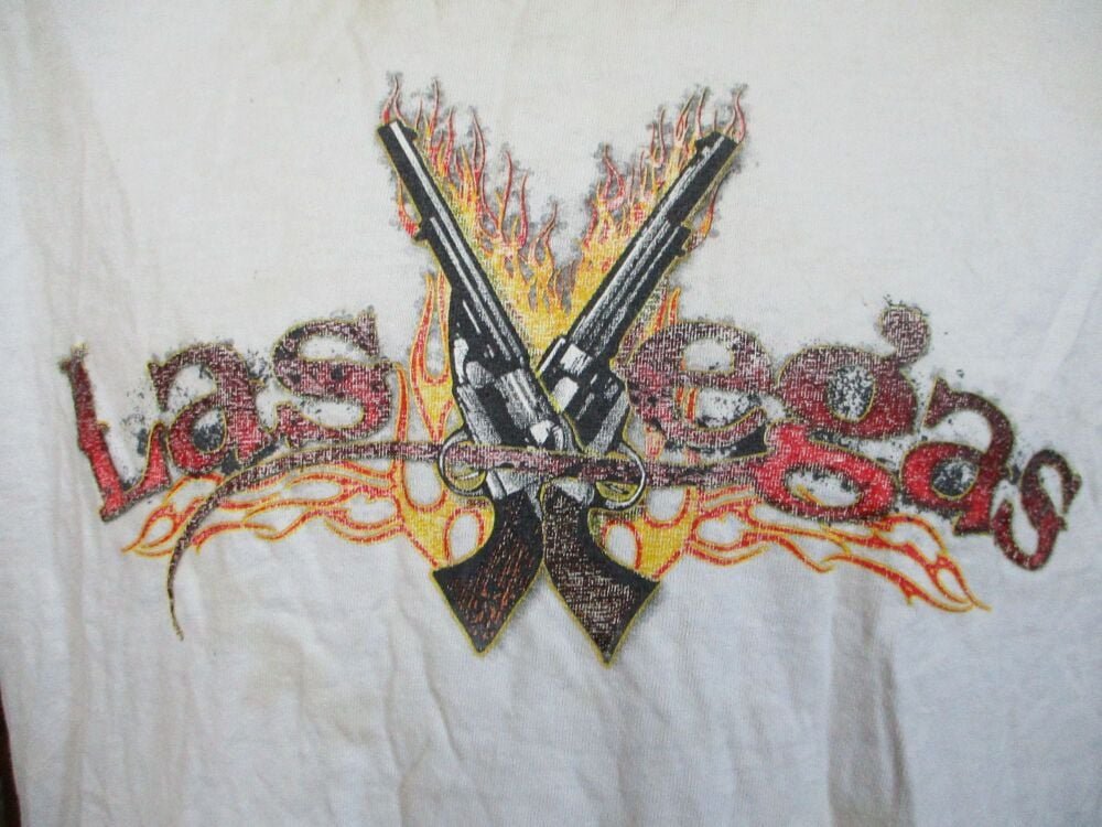 Delta - Las Vegas - Magnum Weight T-Shirt - Size XL - Yellowed & Stains - Image 7