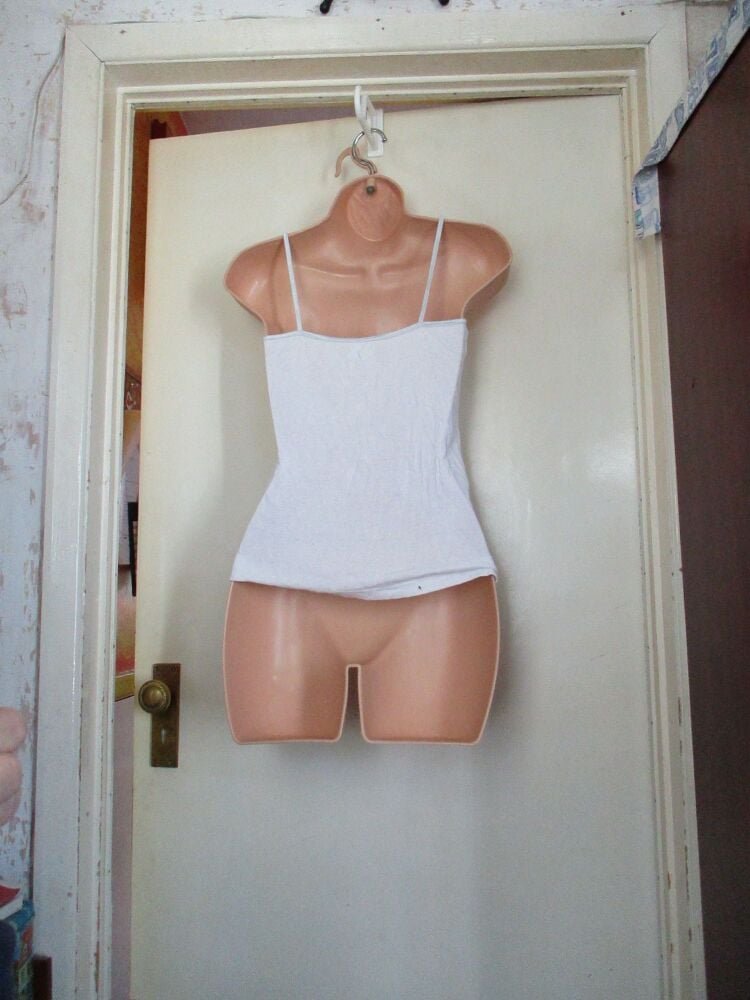 New Look - White Slim Strappy Top - Size 12 - Stained - Image 3