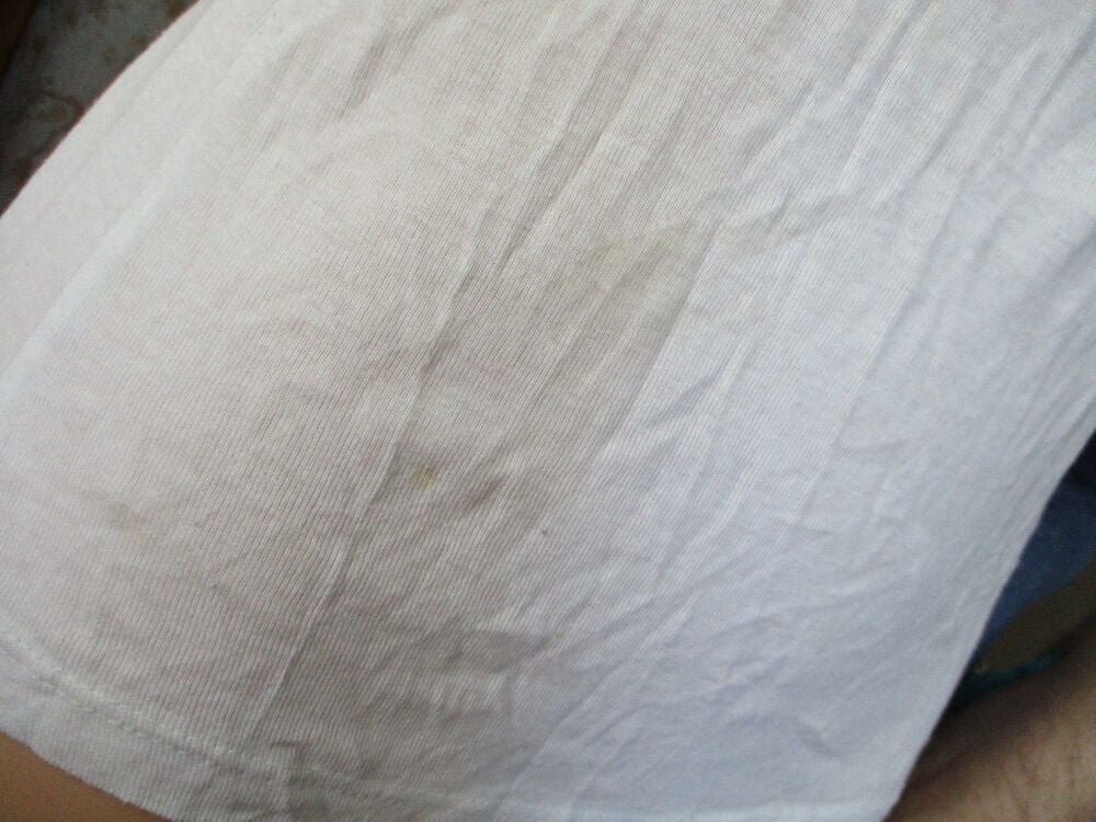 New Look - White Slim Strappy Top - Size 12 - Stained - Image 4