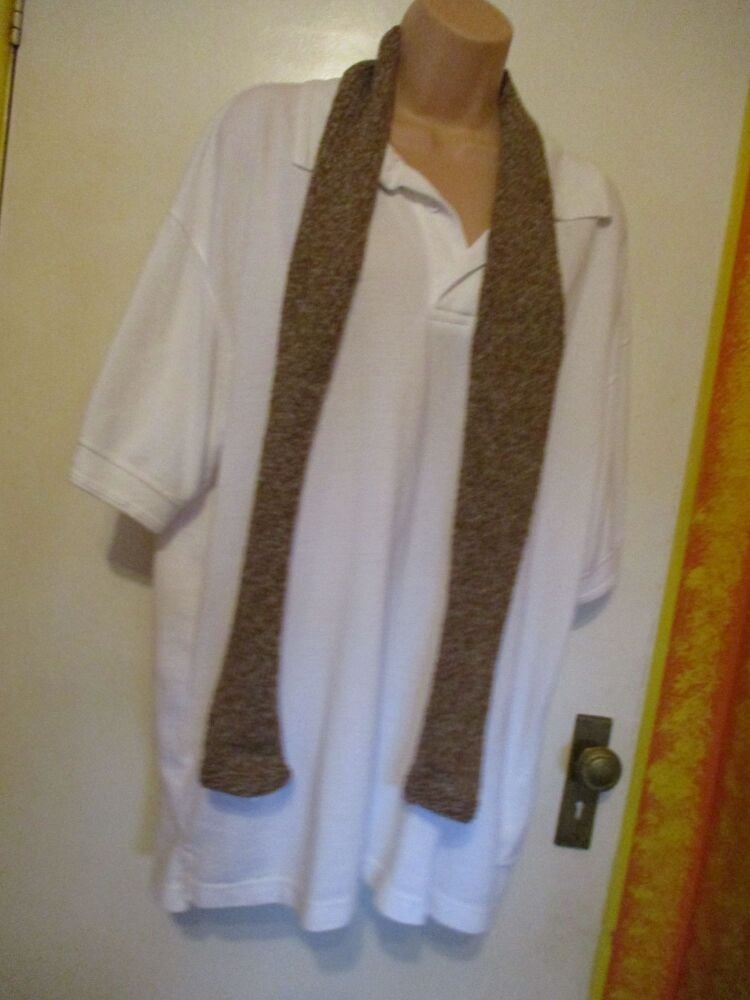 Brown Mottled Full Length 56" Scarf. Knitted By KittyMumma