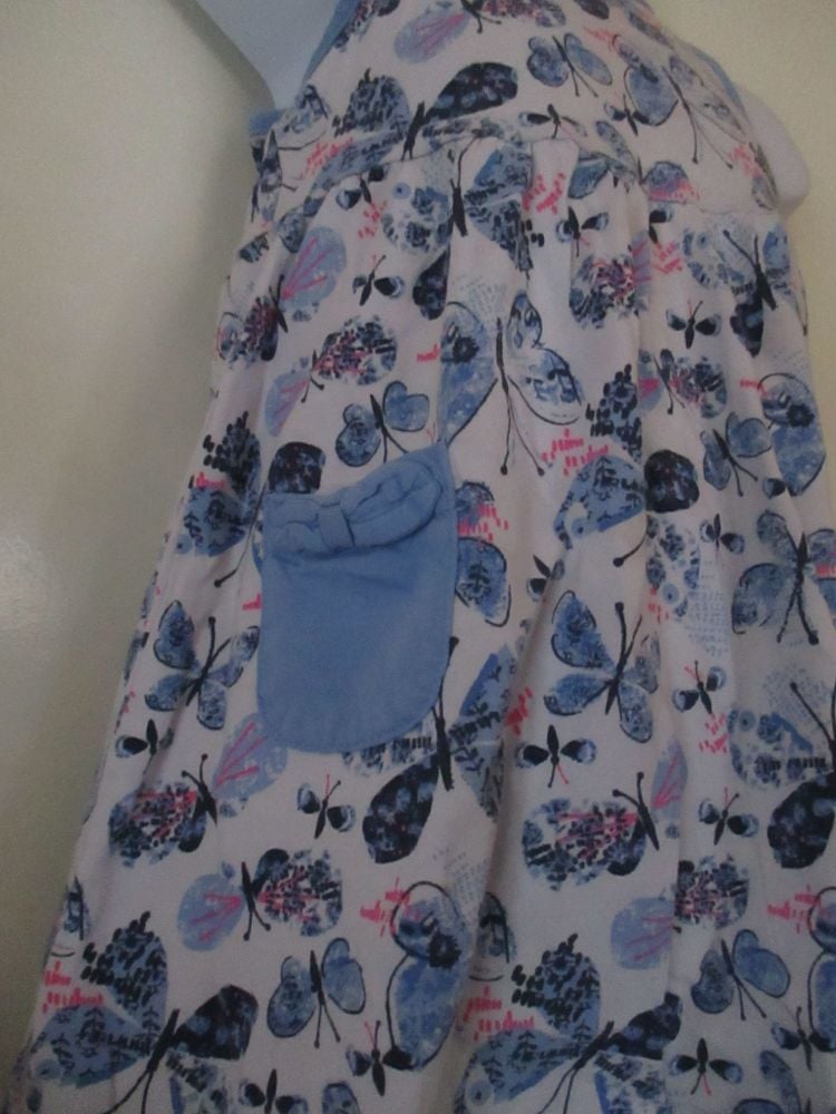 George 1 1/2 - 2yrs Blue Butterflies Summer Dress - Image 3