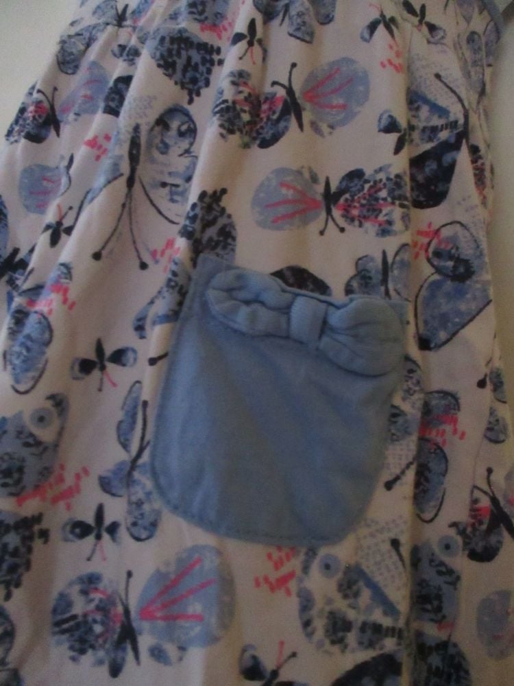 George 1 1/2 - 2yrs Blue Butterflies Summer Dress - Image 4