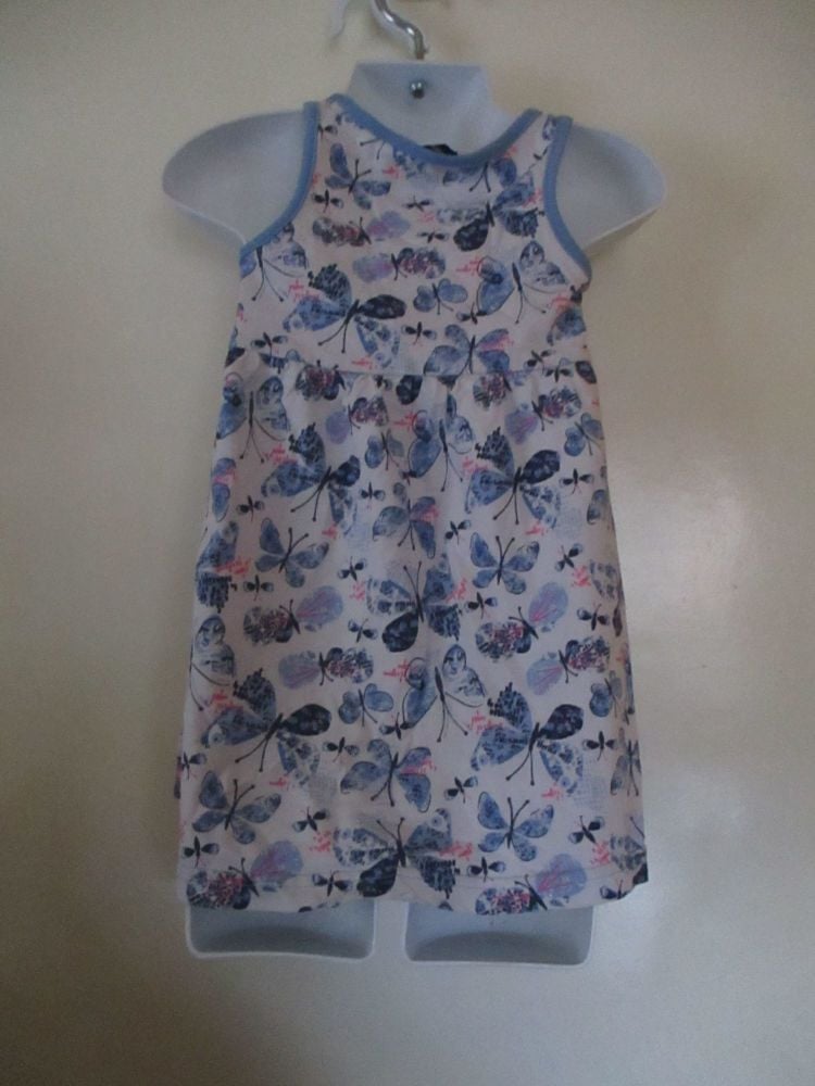 George 1 1/2 - 2yrs Blue Butterflies Summer Dress - Image 5