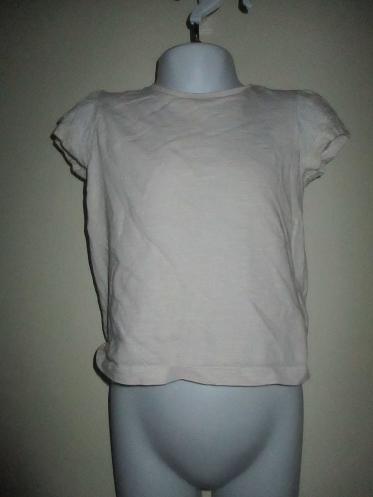 White T-Shirt W Floral Sleeve Caps Size 2-3yr Florence & Fred