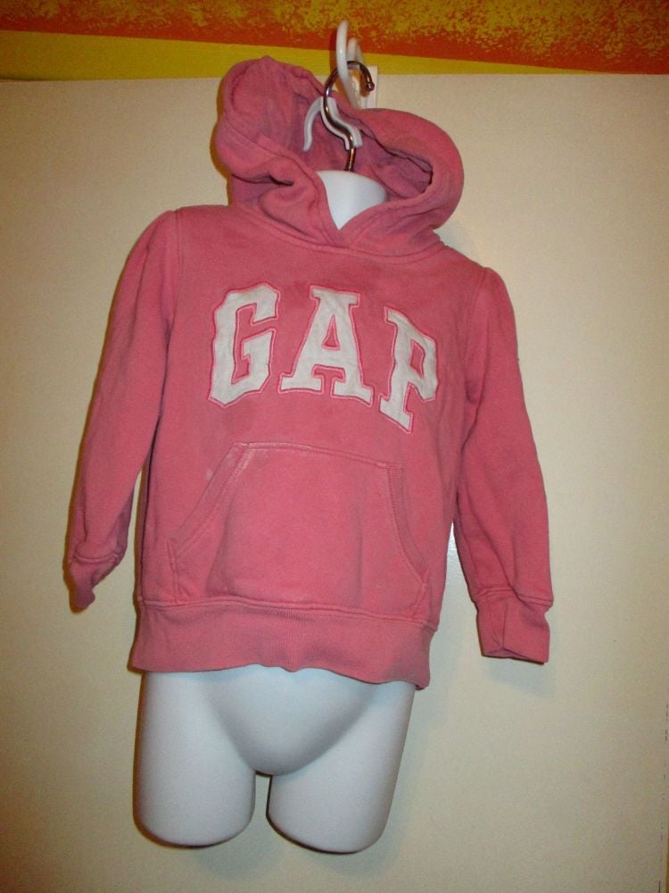 Salmon Pink Hoody Jumper Top - 4yr - Baby Gap