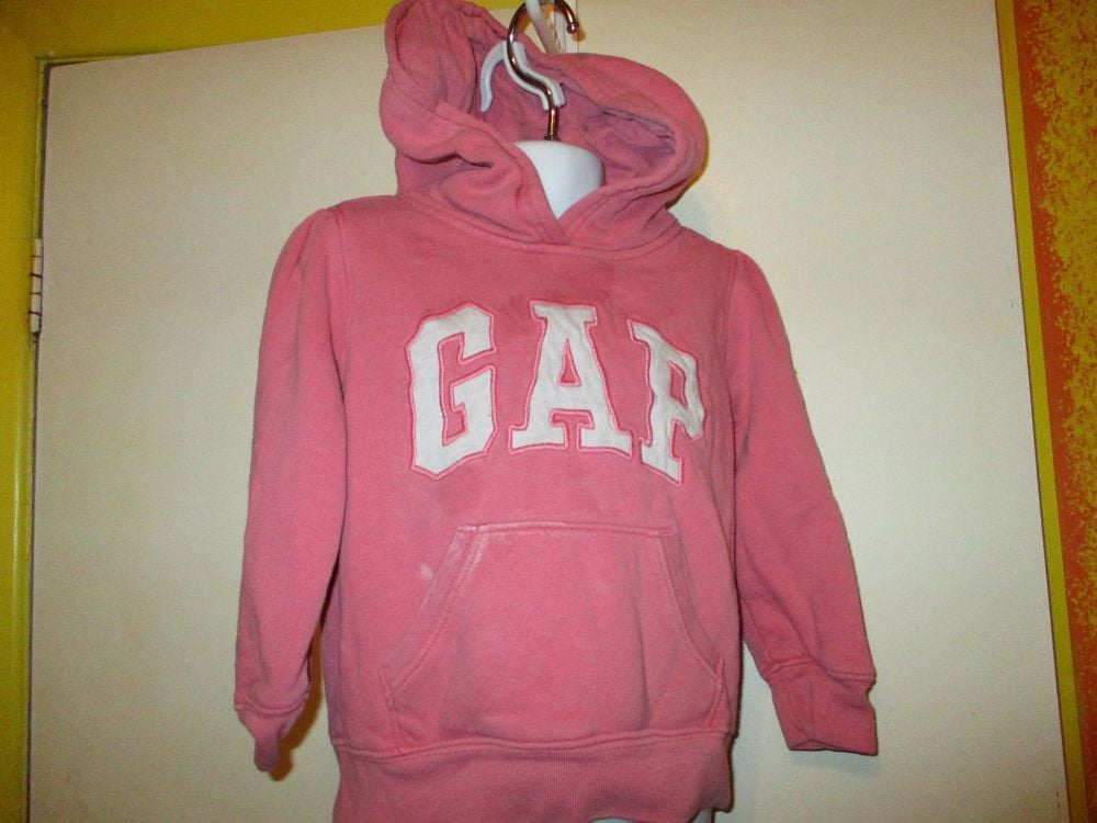 Salmon Pink Hoody Jumper Top - 4yr - Baby Gap - Image 2
