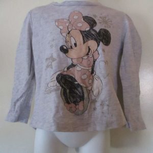 Disney 24-36mths Minnie Mouse Grey Long Sleeve Top