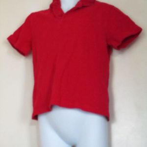 Red 4-5yrs Florence & Fred T-Shirt - Slight stained collar