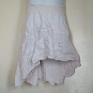 White Linen Crochet Design Size 1.5/2yrs H&M L.O.G.G Skirt with Asymmetrical Hemline