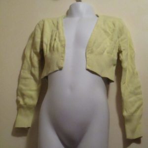 George Yellow Cardigan Size Unknown - Guesstimate 2-3 Years - Missing Buttons