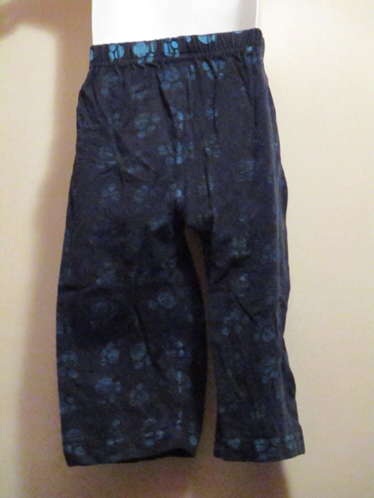 Wild About Animals Size 12-18 Months Navy Blue Trousers with Pawprints - Image 2