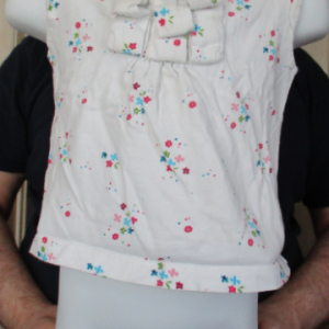 John Lewis Girl - White Ruffle Fronted Design Top - Size 9-12 Months