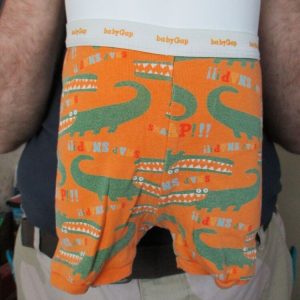 Baby Gap - Orange Briefs Style Shorts with Crocodile Design - Size 6-12 Months