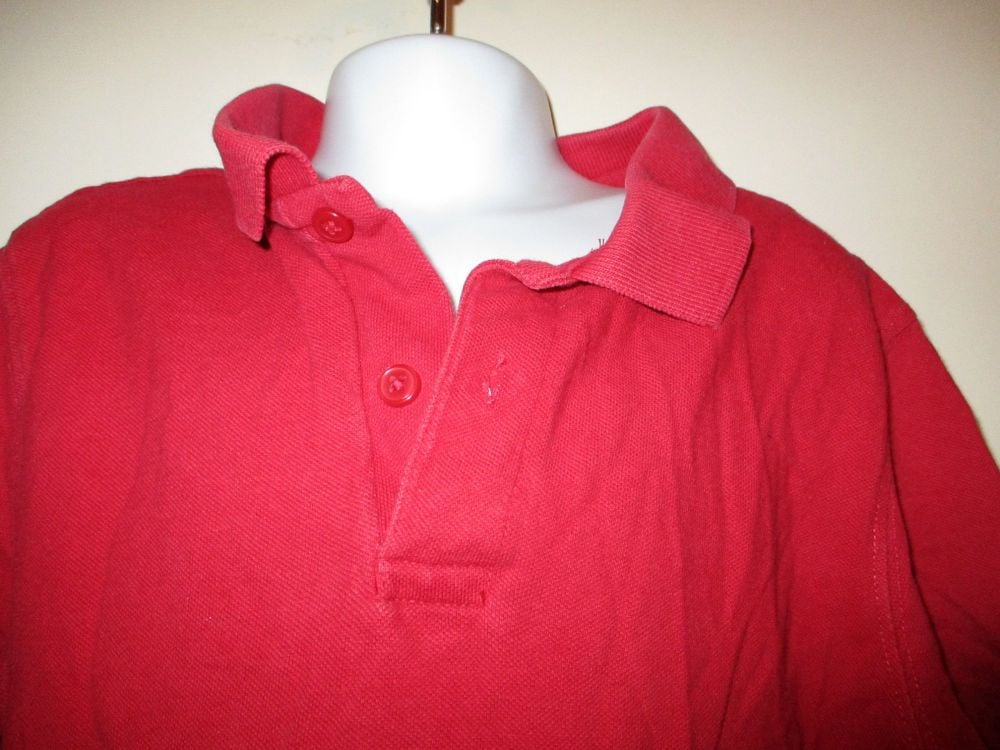 Red Polo T-Shirt Top 9-10yrs - Florence & Fred - Image 2