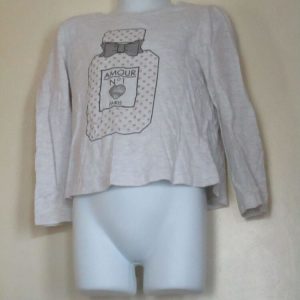 Young Dimensions 5-6yrs Grey Amour No1 Paris Long Sleeve Top