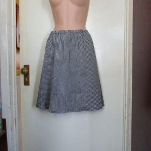 Black & White Chequered Unlabelled Skirt - Guesstimate 10yrs