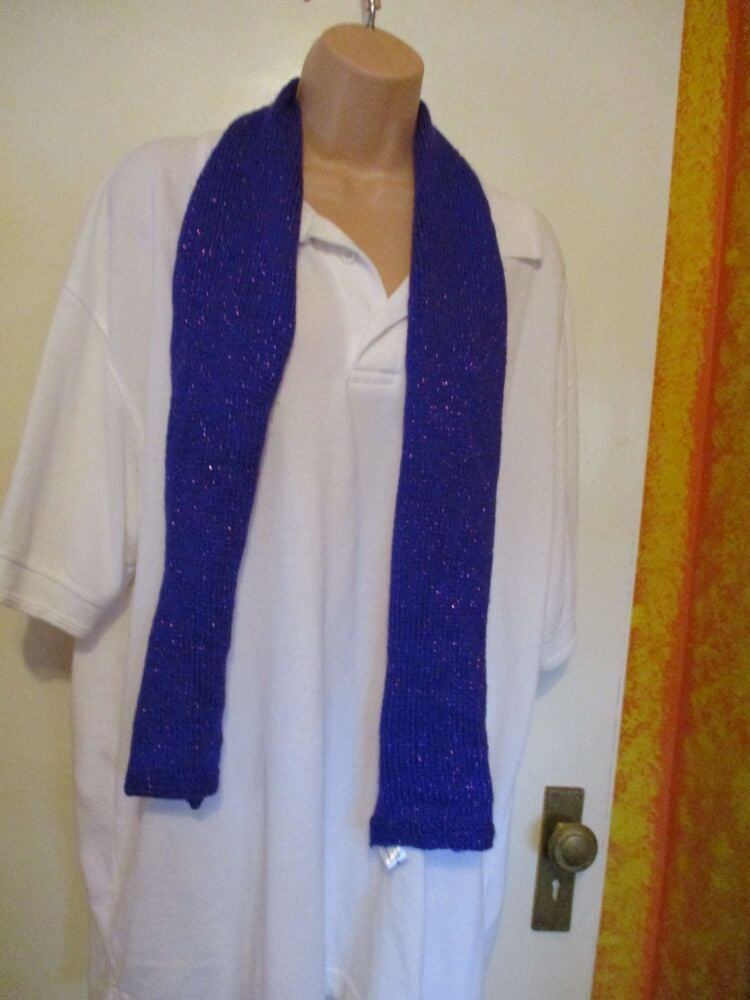 Glittered Purple 54.7" Scarf. Knitted By KittyMumma